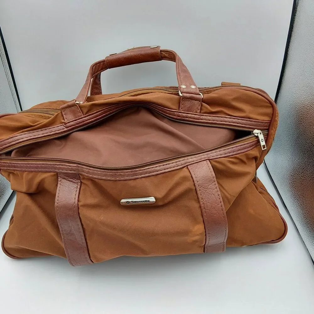Samsonite Silhouette Vintage Weekender Travel Bag-Brown-1970/80 Classic Carry-on
